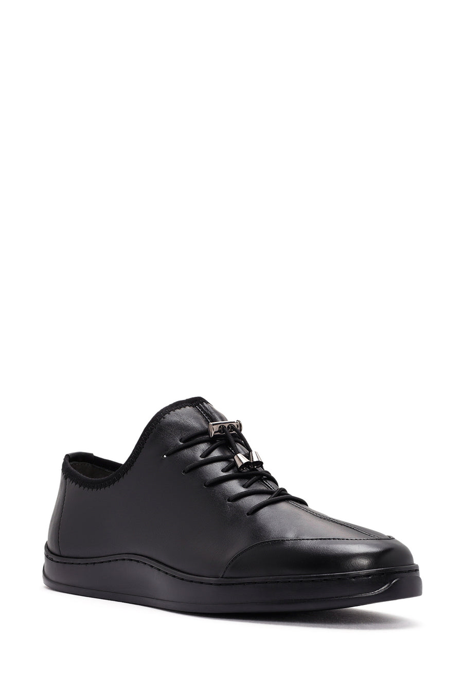 Men's Black Lace-up Leather Comfort Shoes