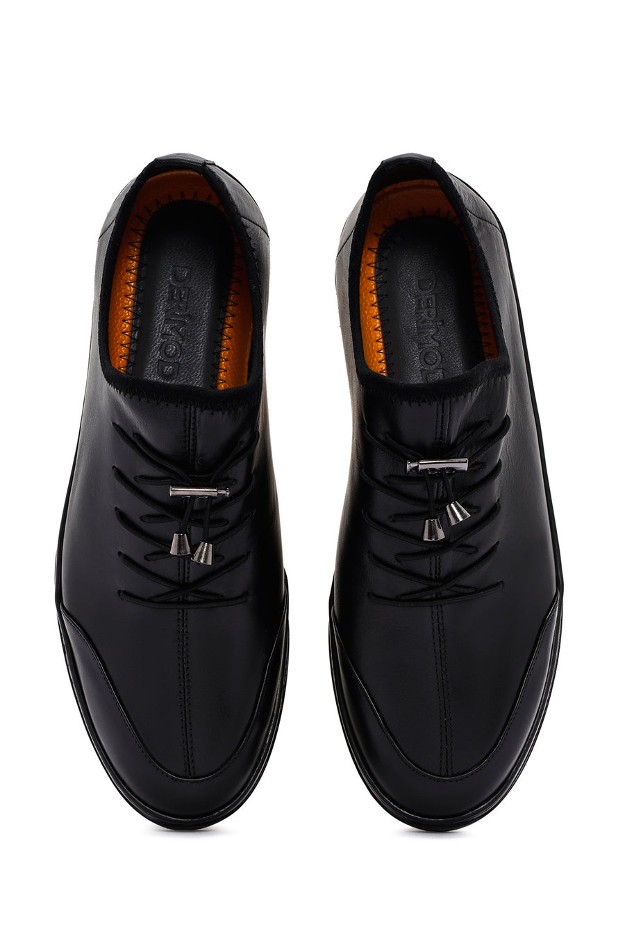 Men's Black Lace-up Leather Comfort Shoes