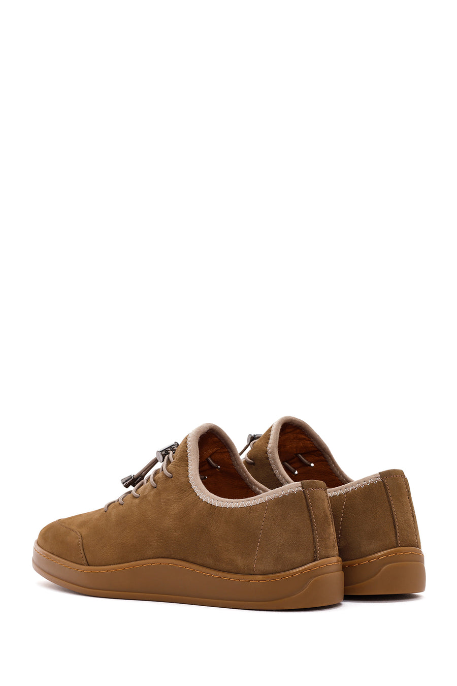 Men's Mink Lace-Up Nubuck Leather Comfort Shoes