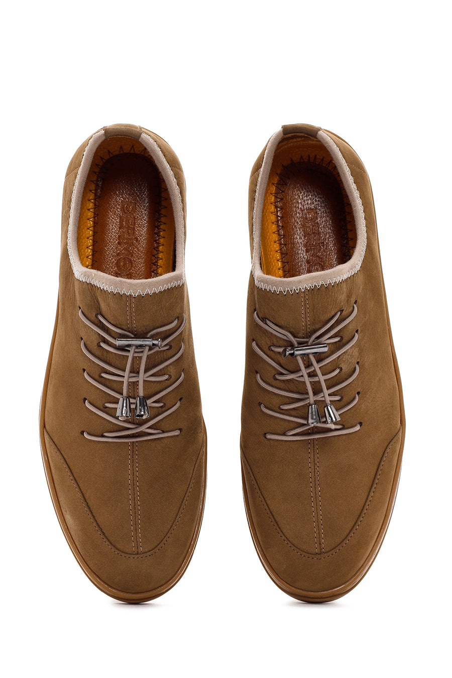 Men's Mink Lace-Up Nubuck Leather Comfort Shoes