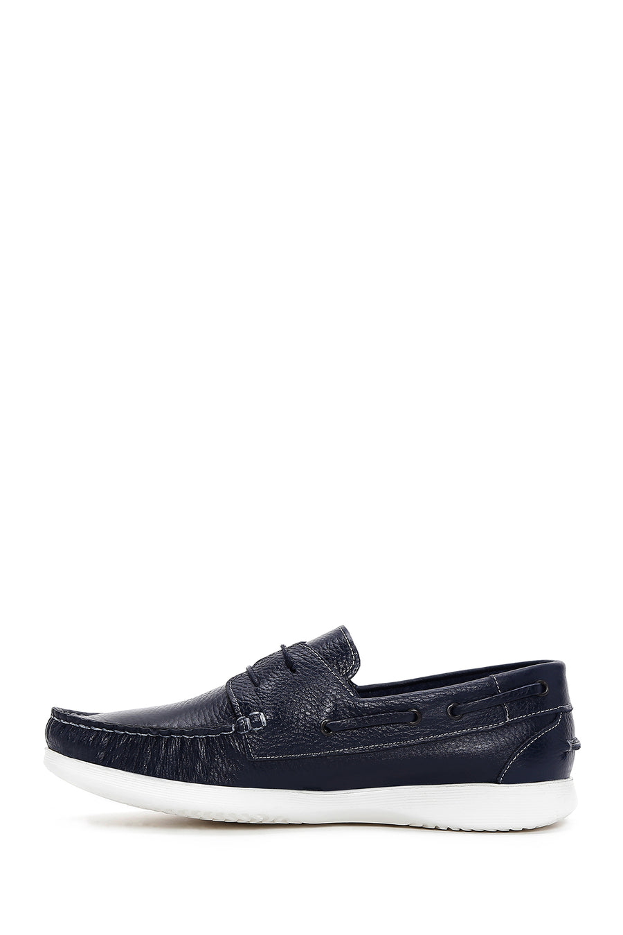 Men's Navy Blue Leather Casual Shoes