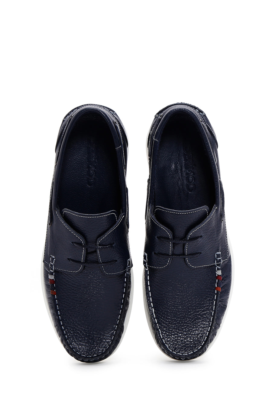 Men's Navy Blue Leather Casual Shoes