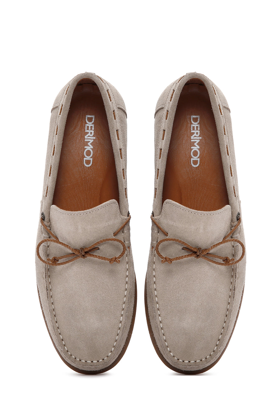 Men's Beige Suede Leather Casual Loafer