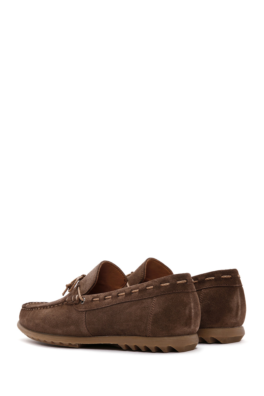Erkek Kahverengi Süet Deri Casual Loafer