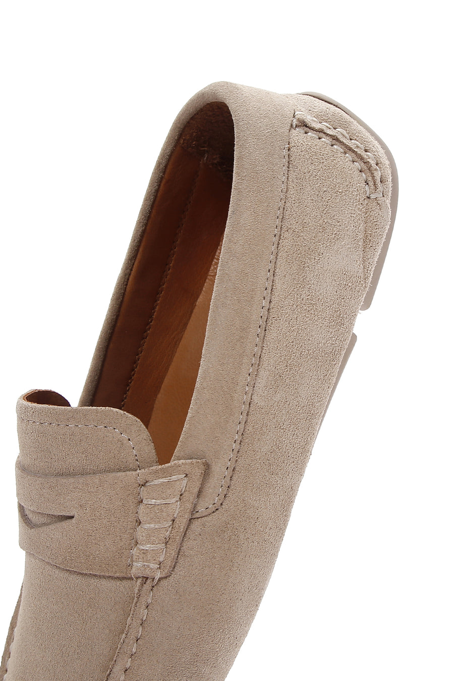 Men's Beige Suede Leather Loafer