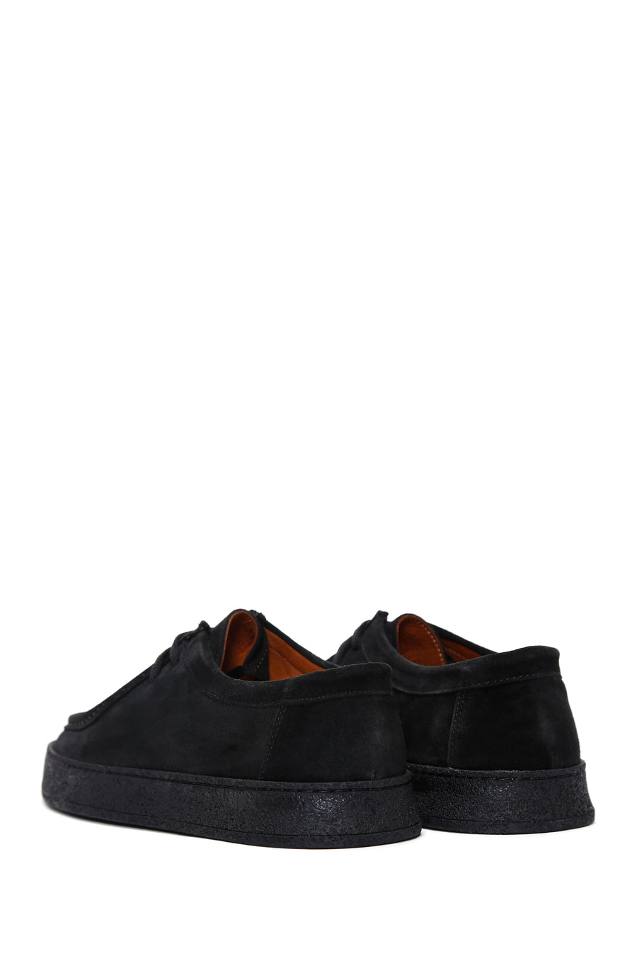 Men's Black Lace-Up Suede Leather Casual Shoes