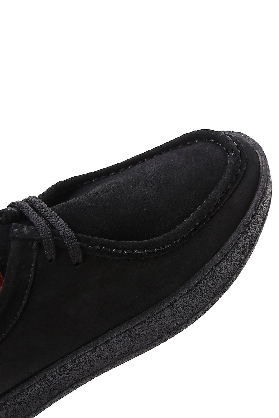 Men's Black Lace-Up Suede Leather Casual Shoes