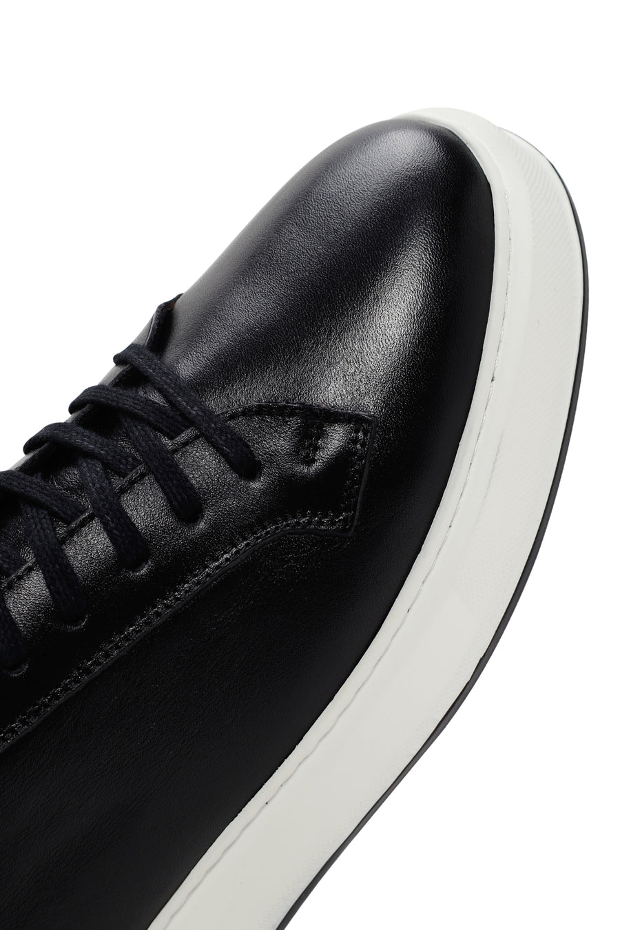 Erkek Siyah Kalın Tabanlı Bağcıklı Süet Deri Sneaker