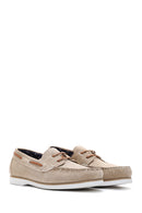 Men's Beige Suede Leather Casual Shoes | Derimod