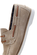 Men's Beige Suede Leather Casual Shoes | Derimod