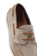 Men's Beige Suede Leather Casual Shoes | Derimod