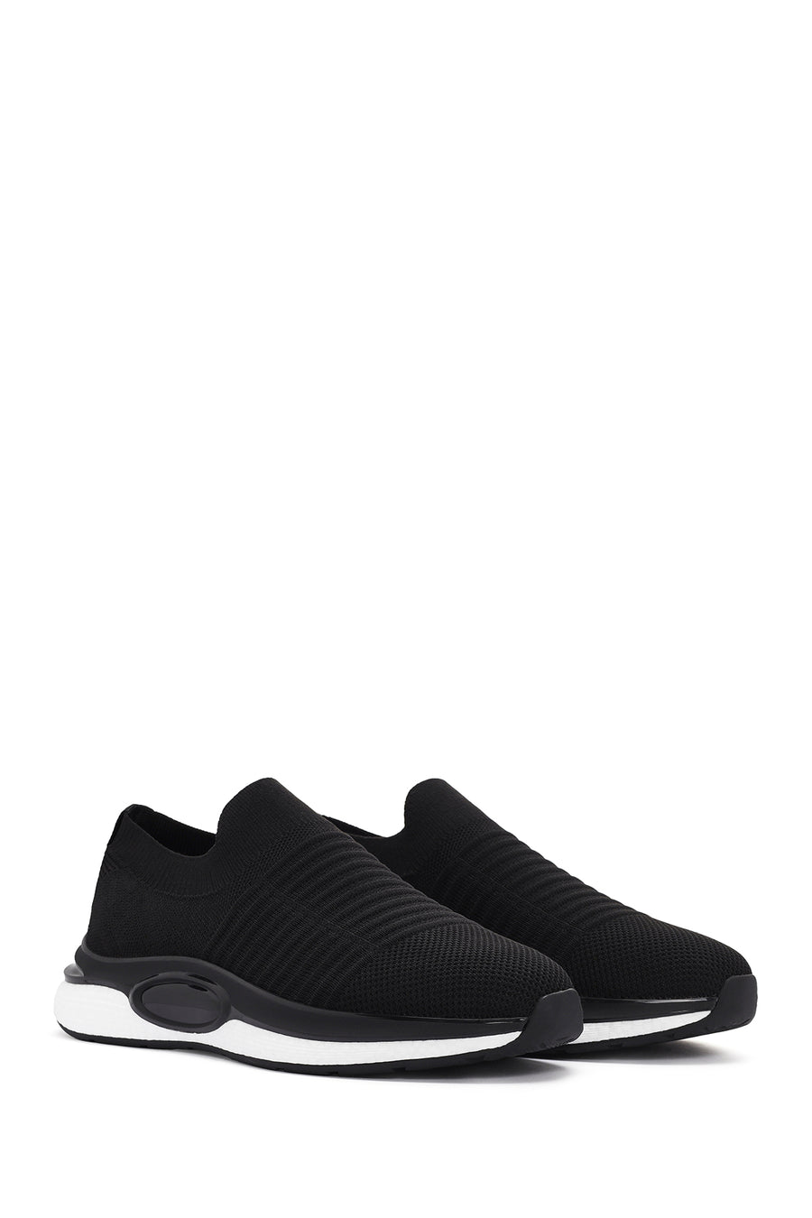 Derimod Zero Men's Black Thick Soled Fabric Sneaker