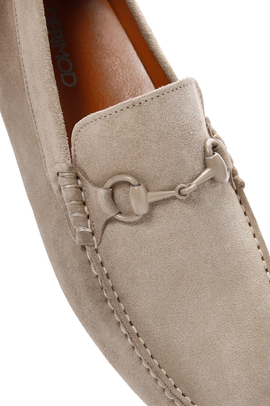 Derimod Fly Men's Beige Suede Leather Loafer