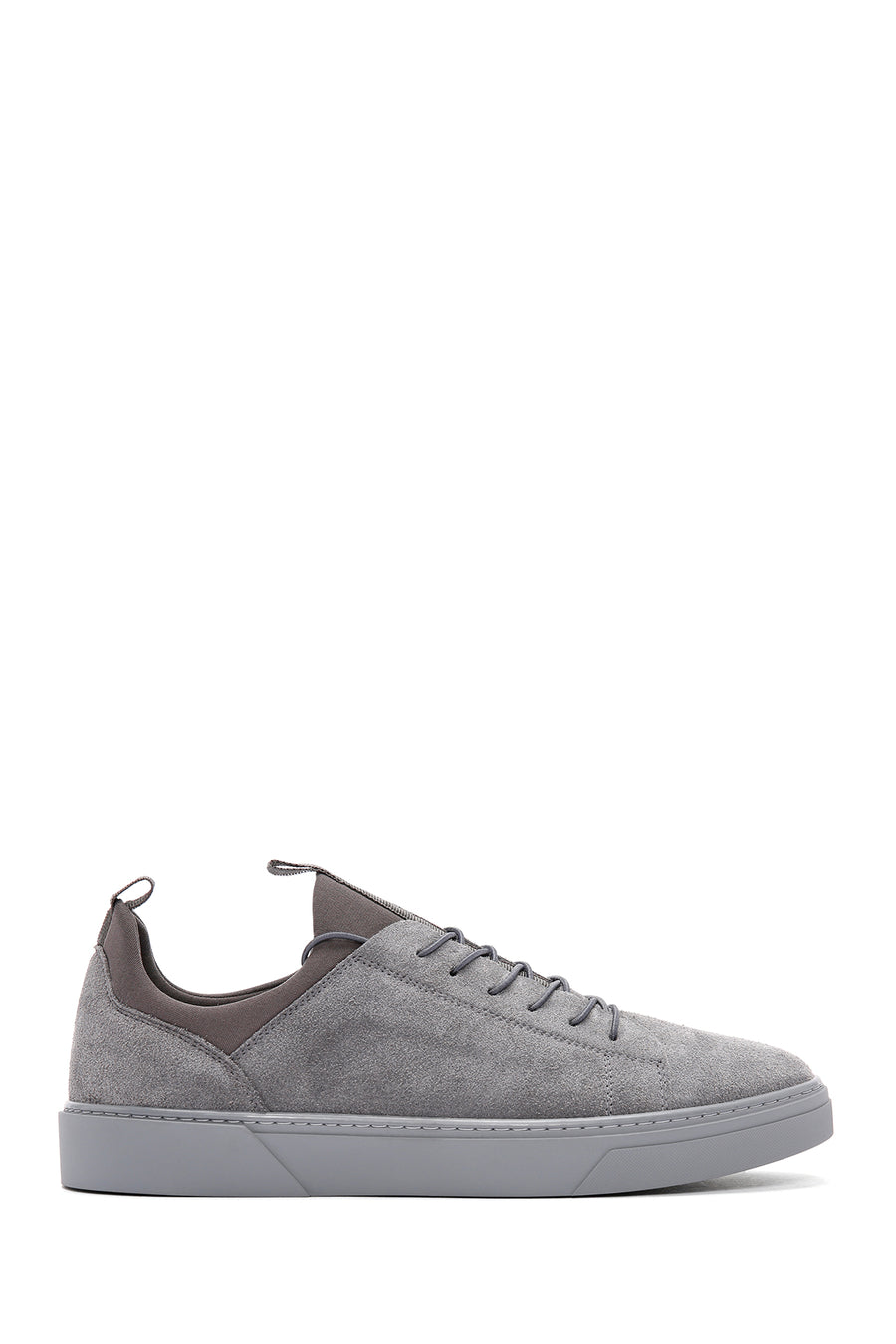 Derimod Fly Erkek Gri Bağcıklı Süet Deri Sneaker