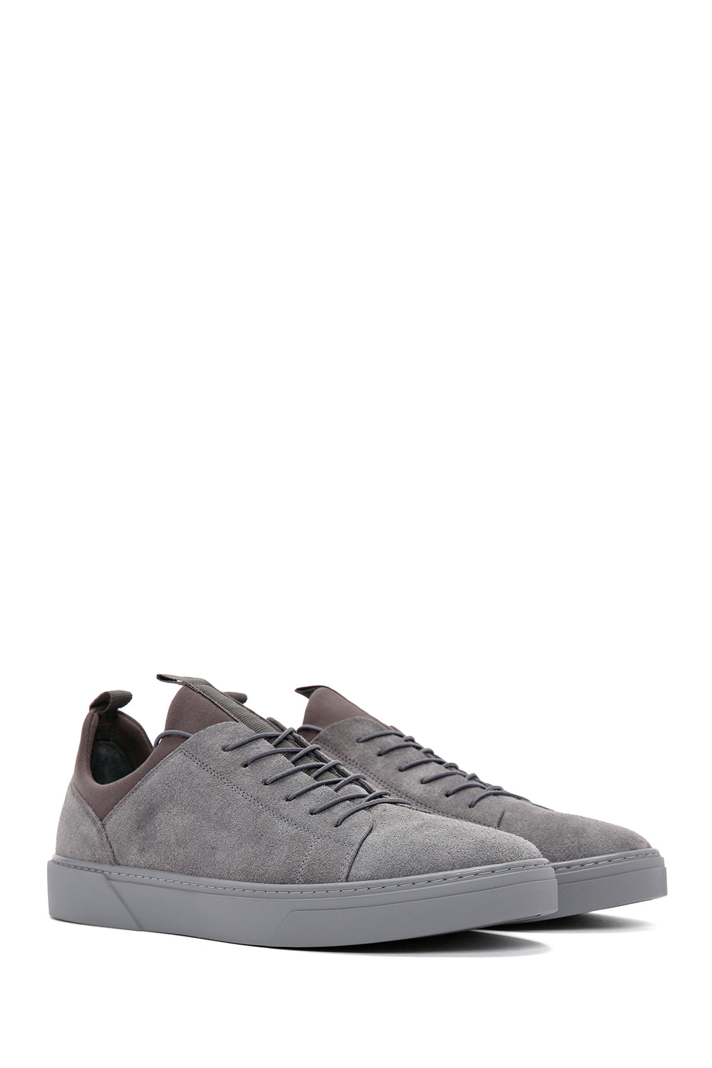 Derimod Fly Erkek Gri Bağcıklı Süet Deri Sneaker