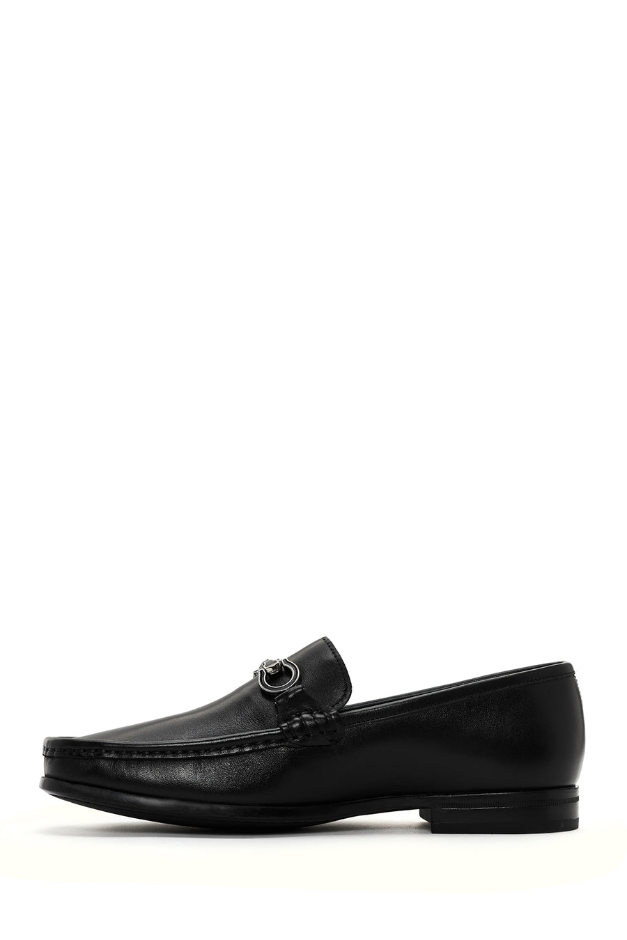 Men's Black Leather Casual Loafer