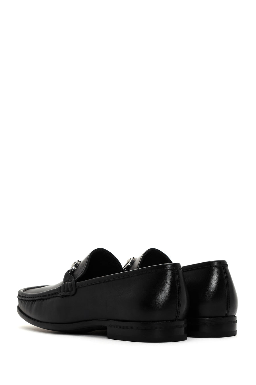 Men's Black Leather Casual Loafer
