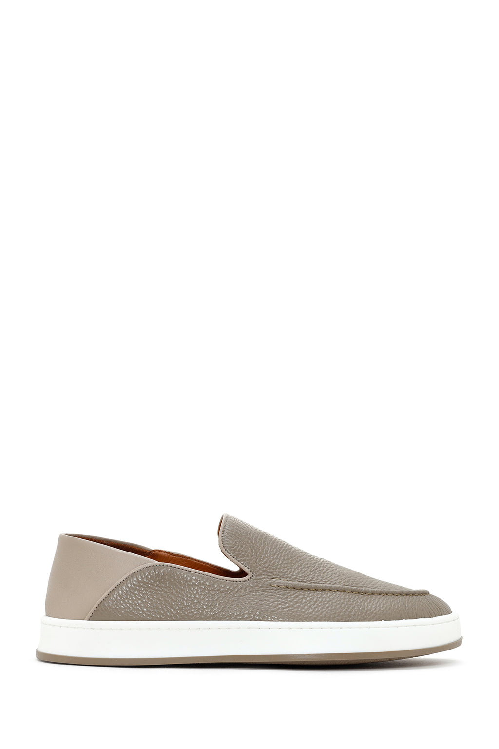 Erkek Vizon Deri Casual Loafer