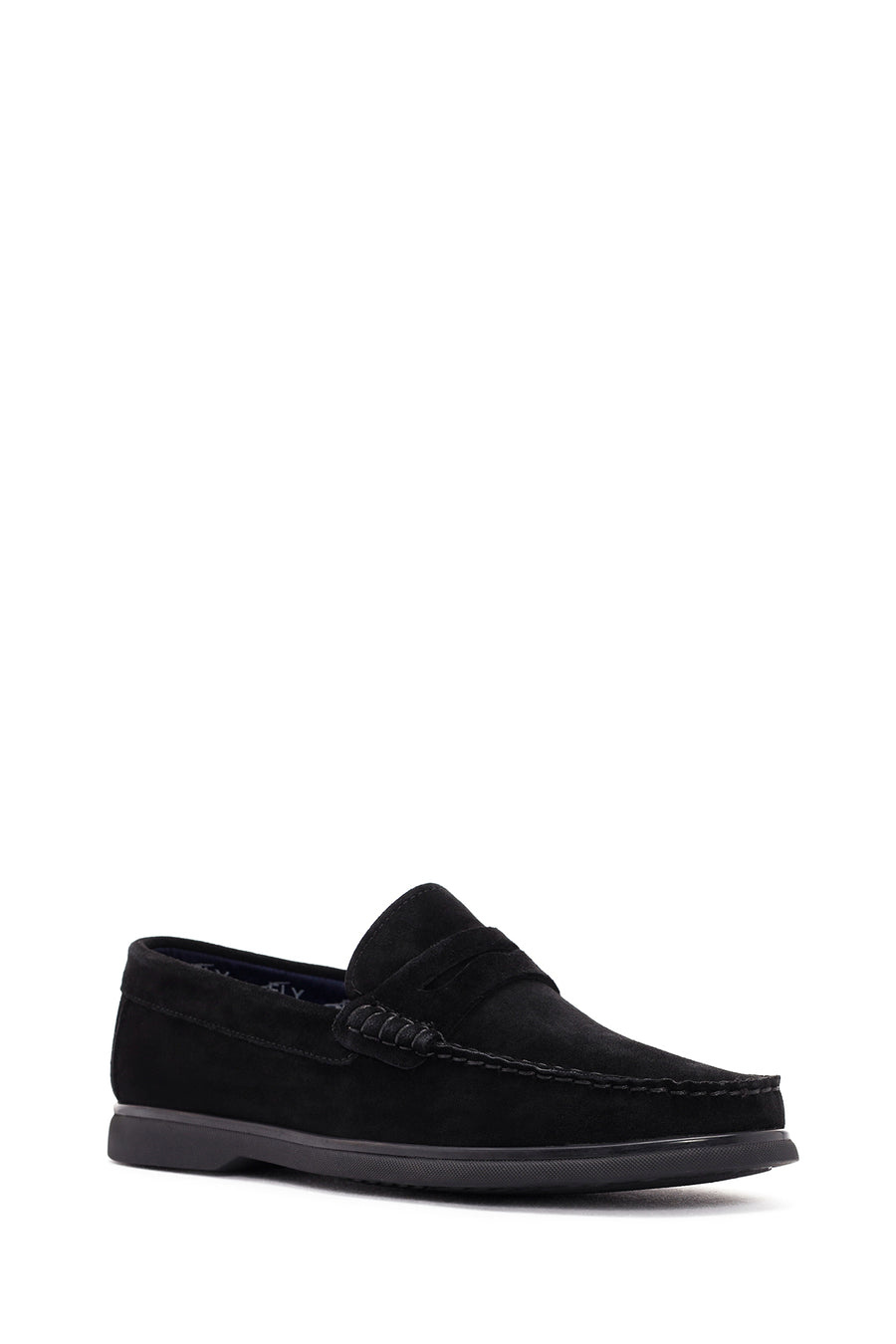 Derimod Fly Erkek Siyah Süet Deri Casual Loafer
