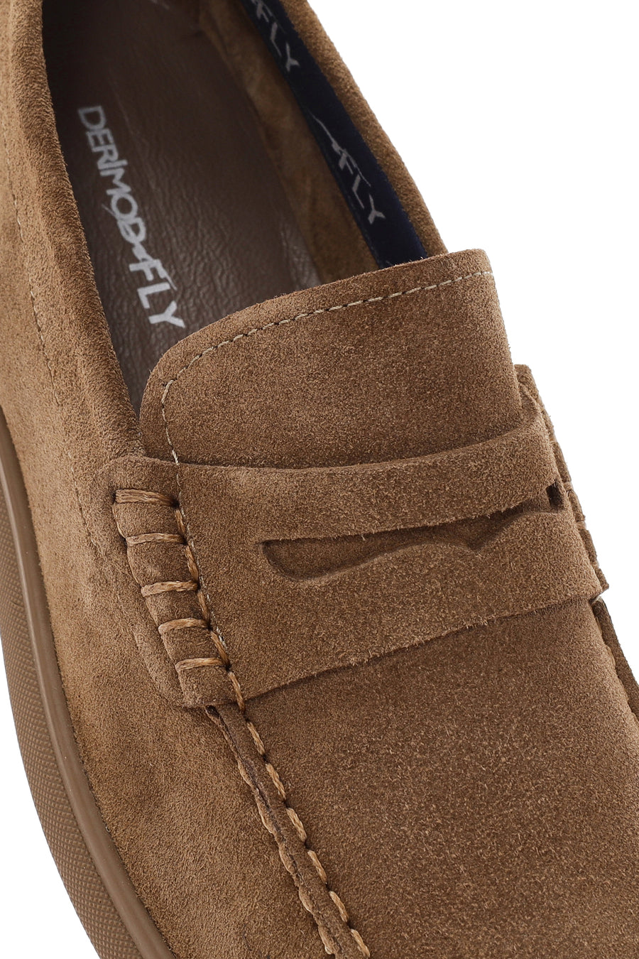 Derimod Fly Men's Mink Suede Leather Casual Loafer