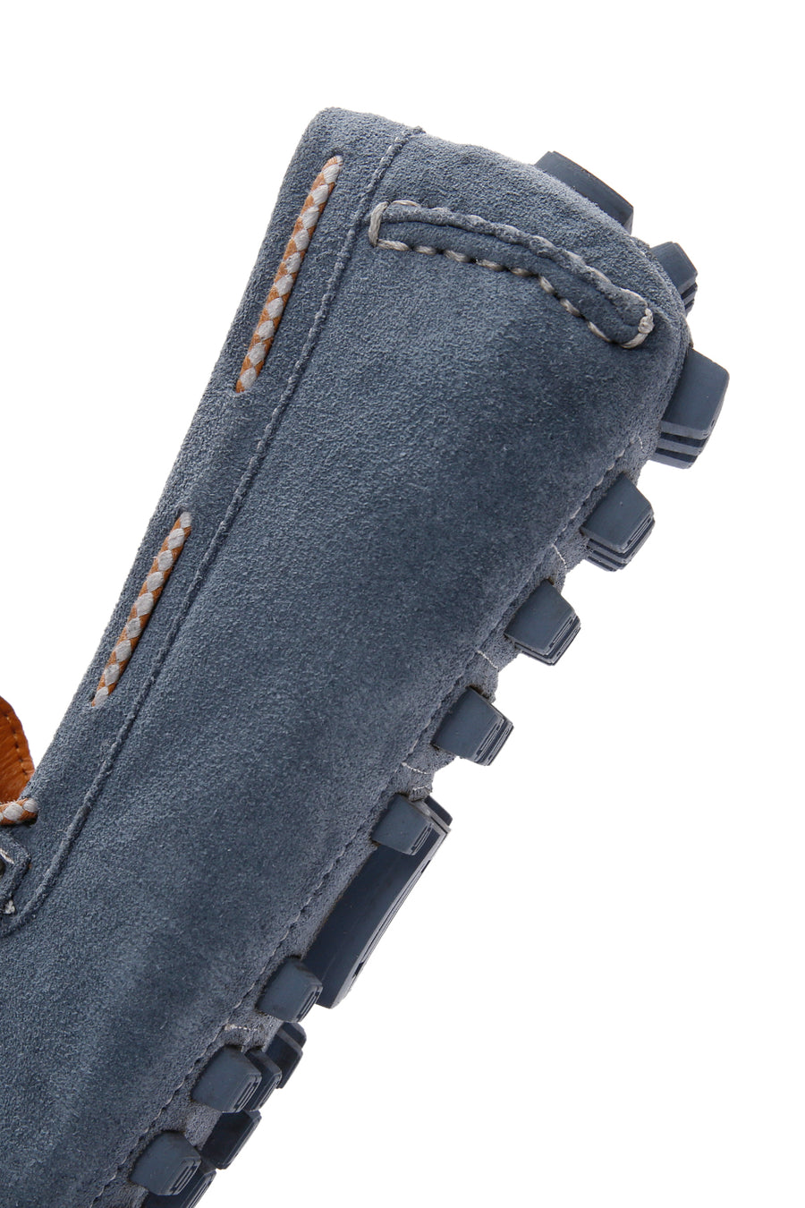 Erkek Mavi Süet Deri Casual Loafer