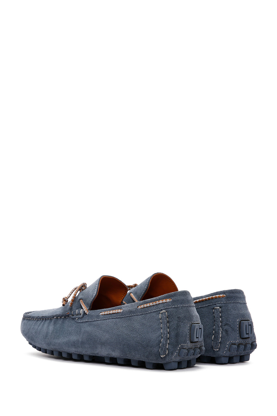 Erkek Mavi Süet Deri Casual Loafer