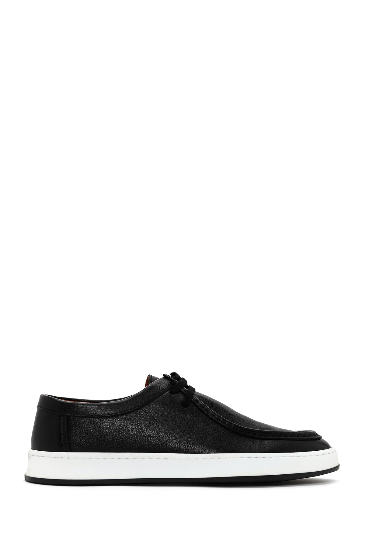 Men's Black Lace-up Leather Casual Shoes 24SFD632018 | Derimod