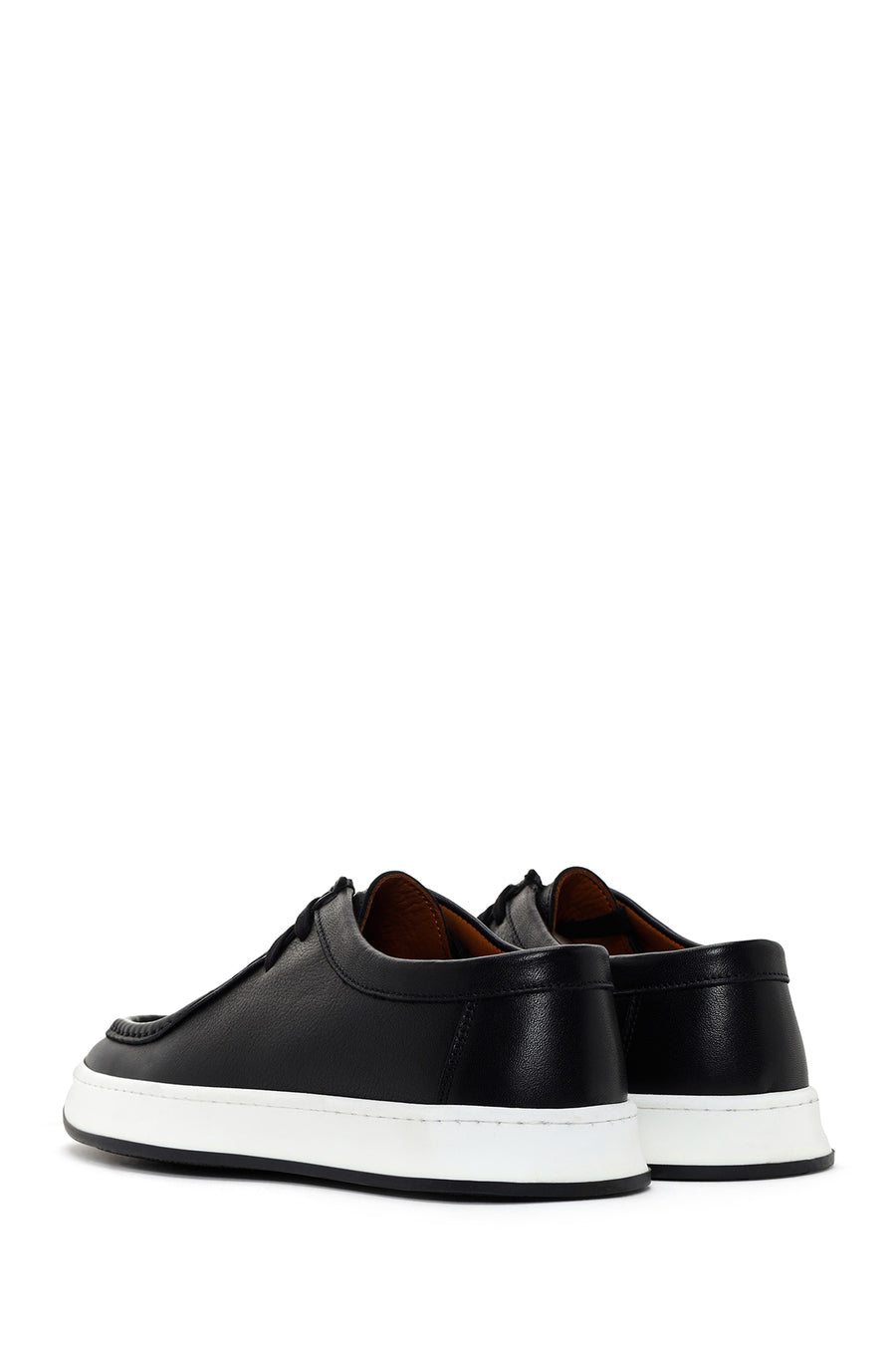 Men's Black Lace-up Leather Casual Shoes