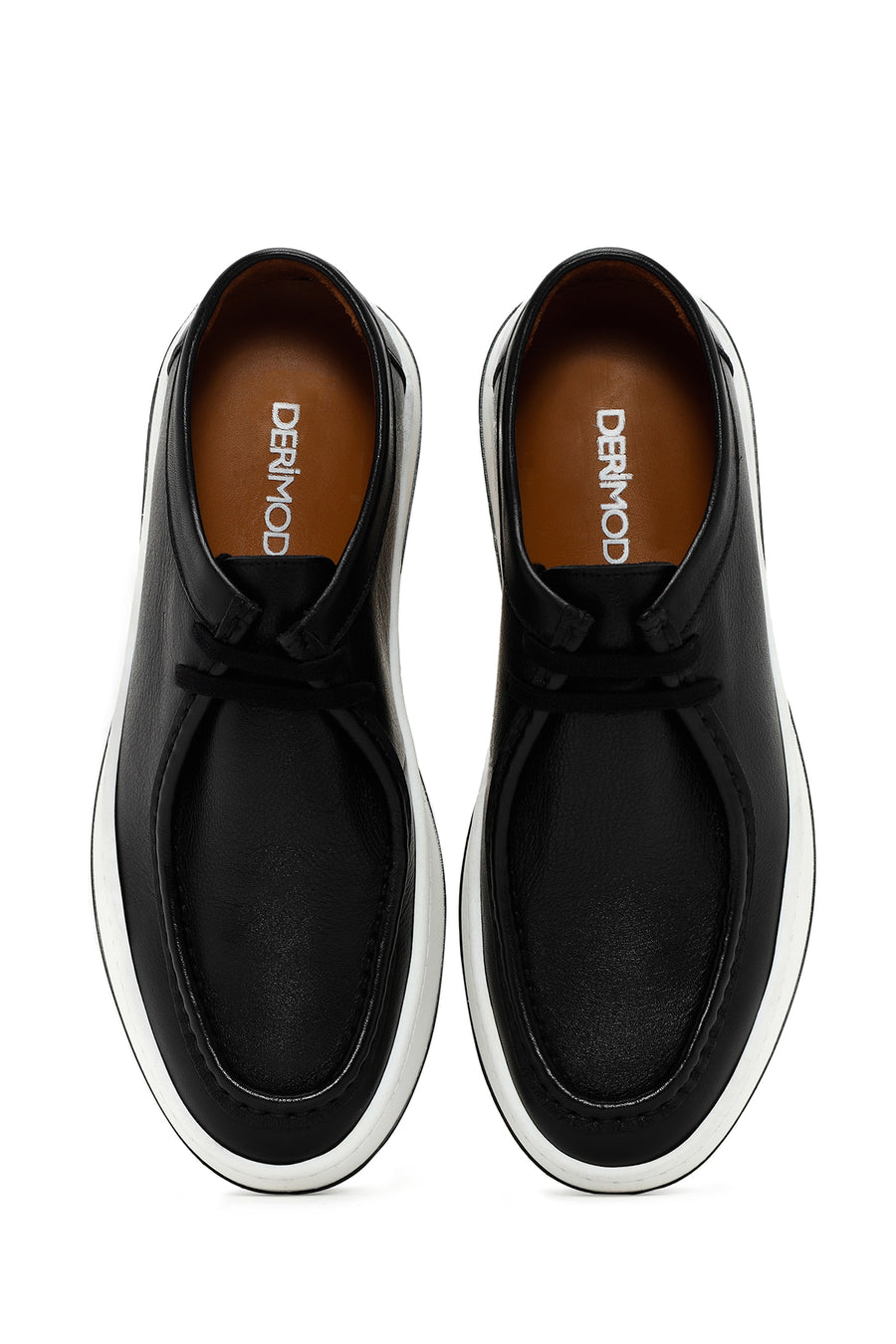 Men's Black Lace-up Leather Casual Shoes