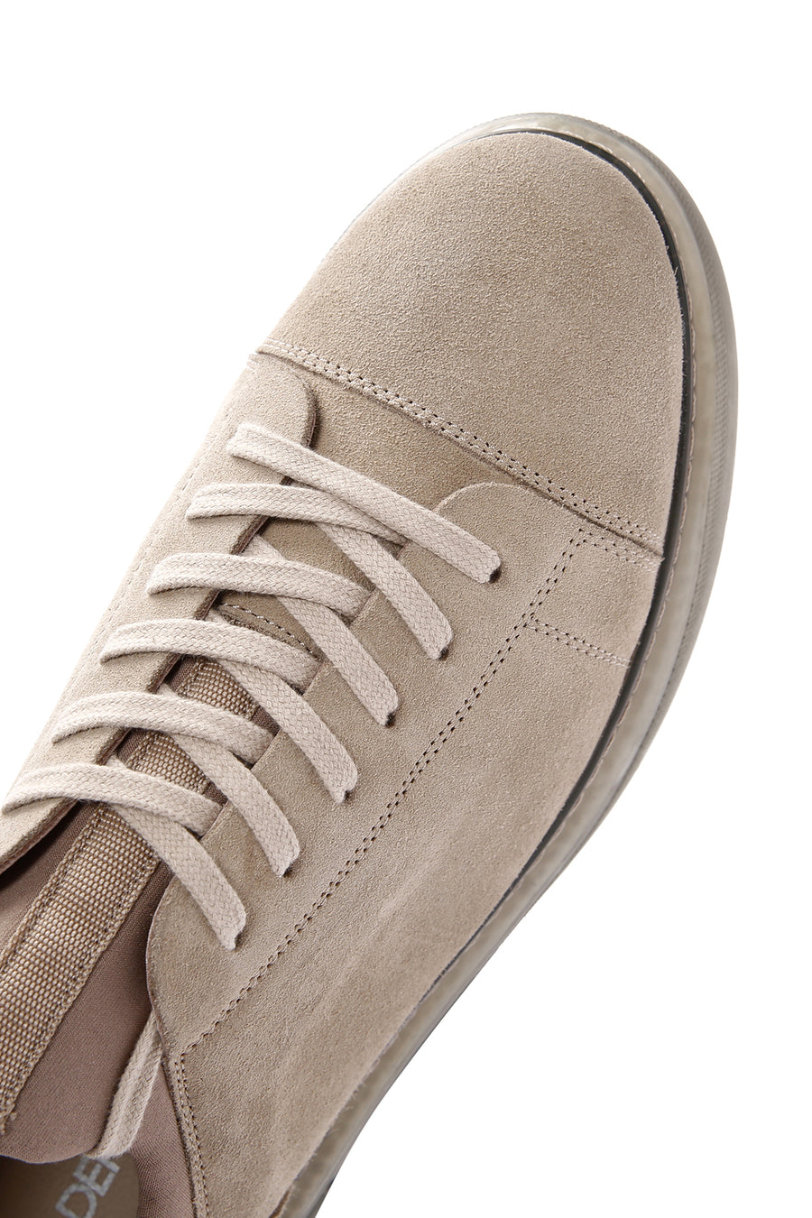Men's Beige Lace-up Suede Leather Sneaker
