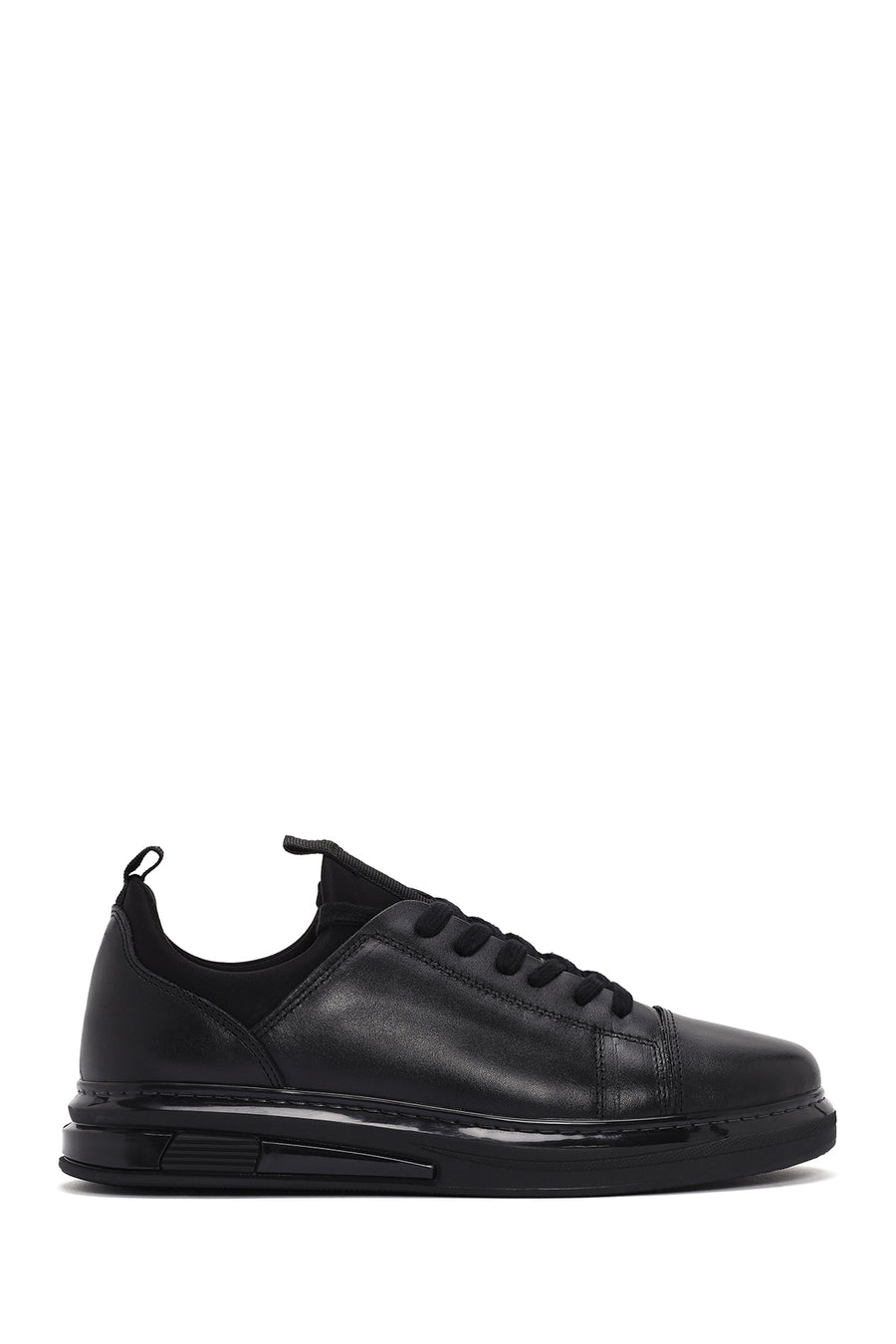 Men's Black Lace-up Leather Sneaker 24SFD632218 | Derimod