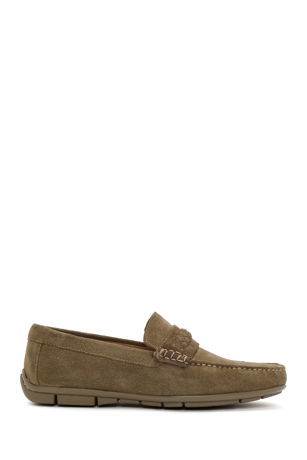 Derimod Fly Erkek Vizon Süet Deri Casual Loafer