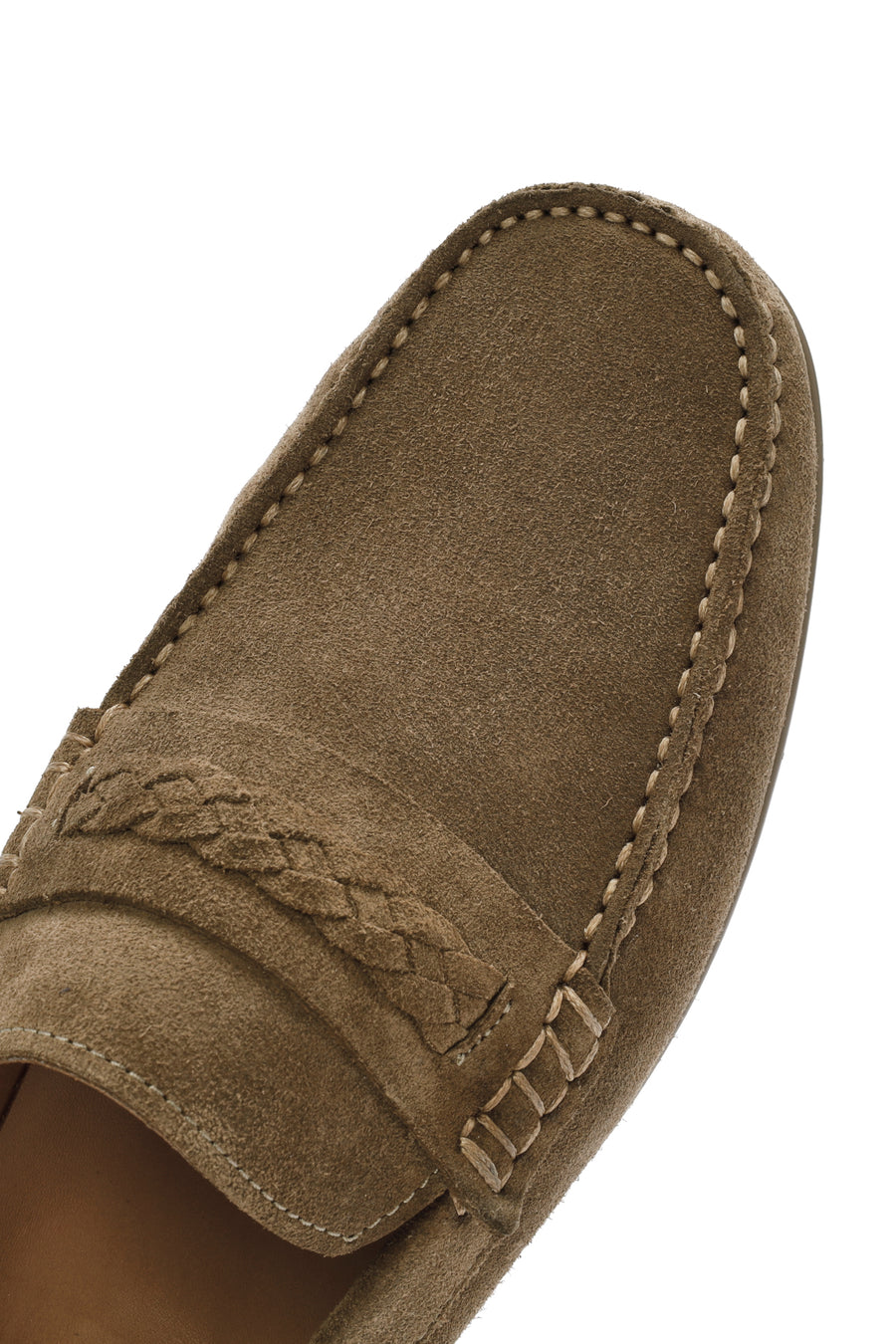 Derimod Fly Erkek Vizon Süet Deri Casual Loafer