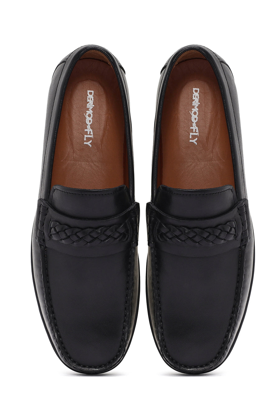 Derimod Fly Men's Black Leather Loafer
