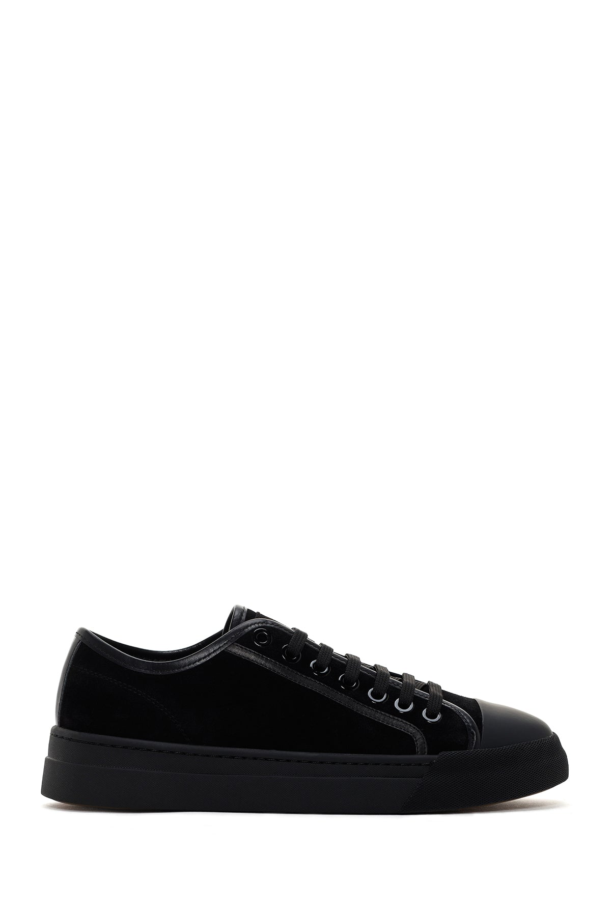 Men's Black Lace-Up Suede Leather Sneaker 24SFD634010 | Derimod