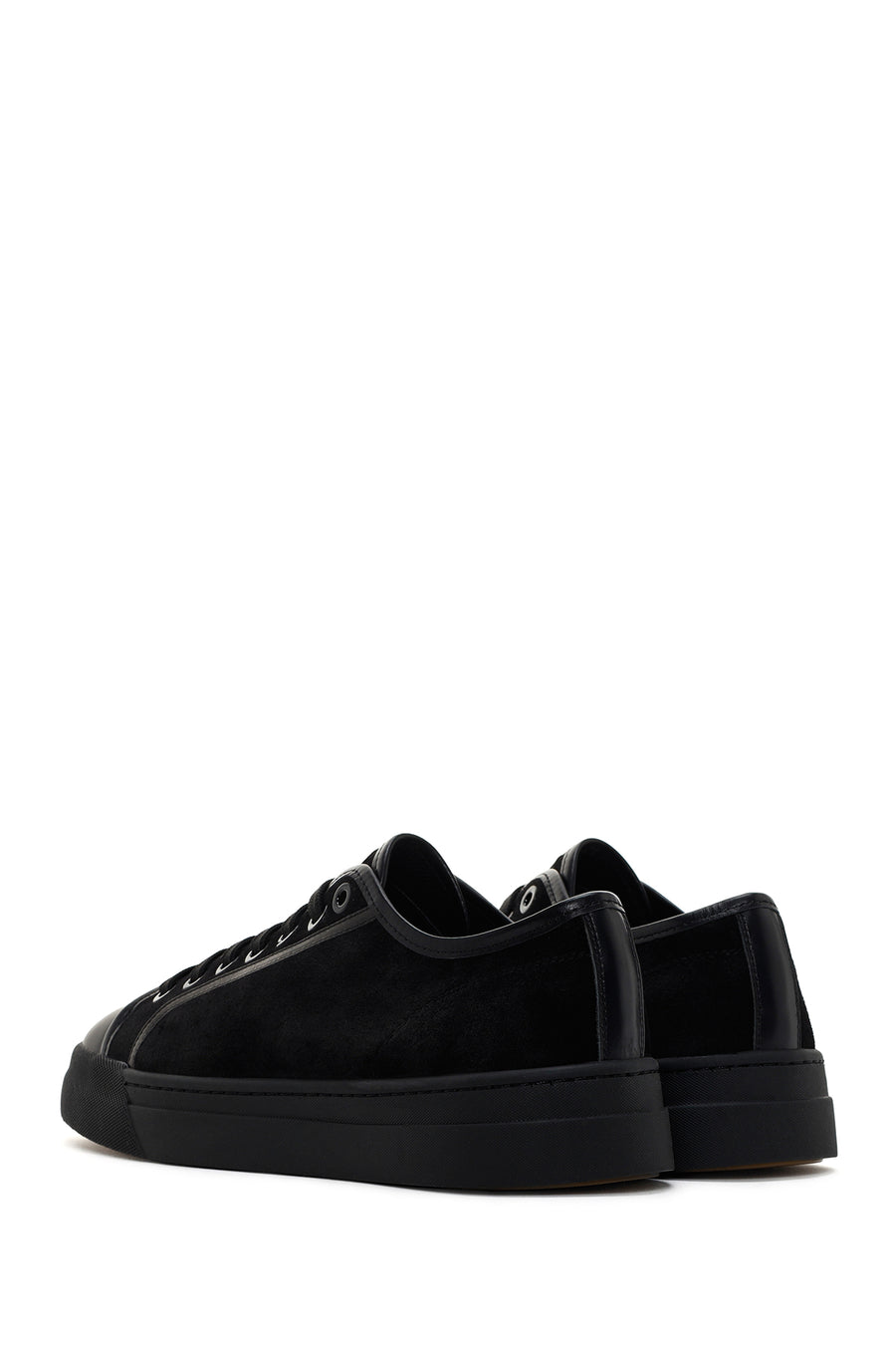 Erkek Siyah Bağcıklı Süet Deri Sneaker