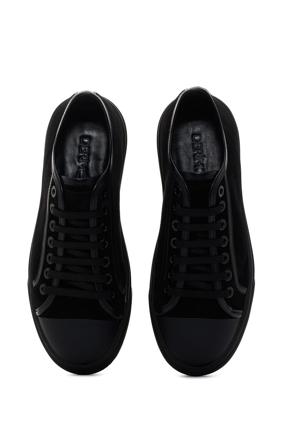 Erkek Siyah Bağcıklı Süet Deri Sneaker