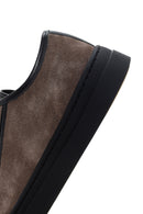 Men's Mink Lace-Up Suede Leather Sneaker | Derimod