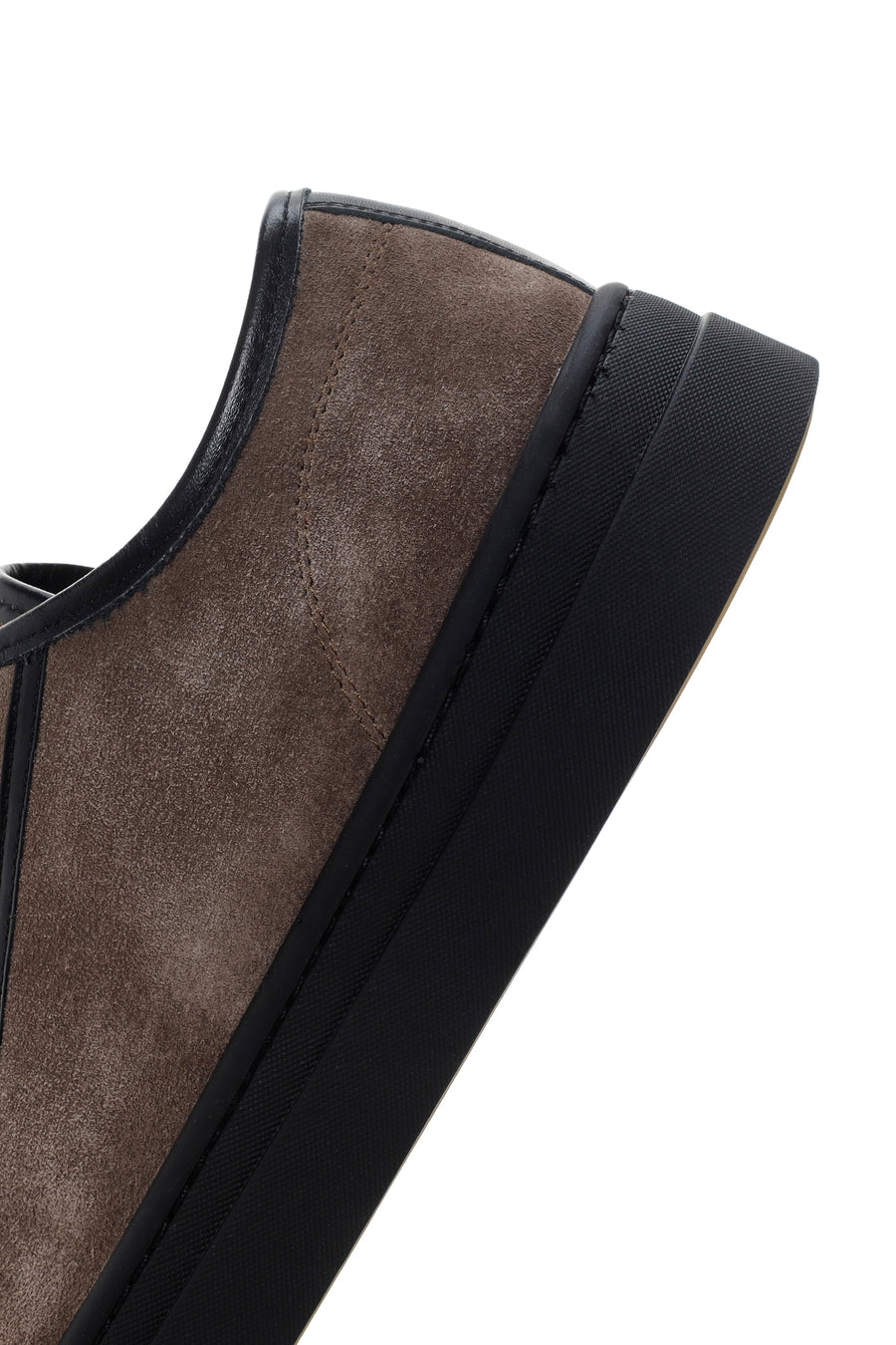 Erkek Vizon Bağcıklı Süet Deri Sneaker