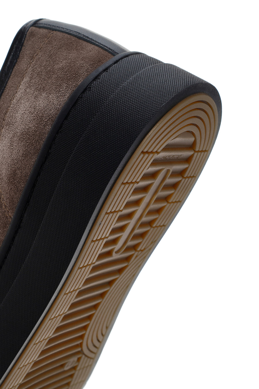 Erkek Vizon Bağcıklı Süet Deri Sneaker