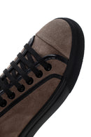 Men's Mink Lace-Up Suede Leather Sneaker | Derimod