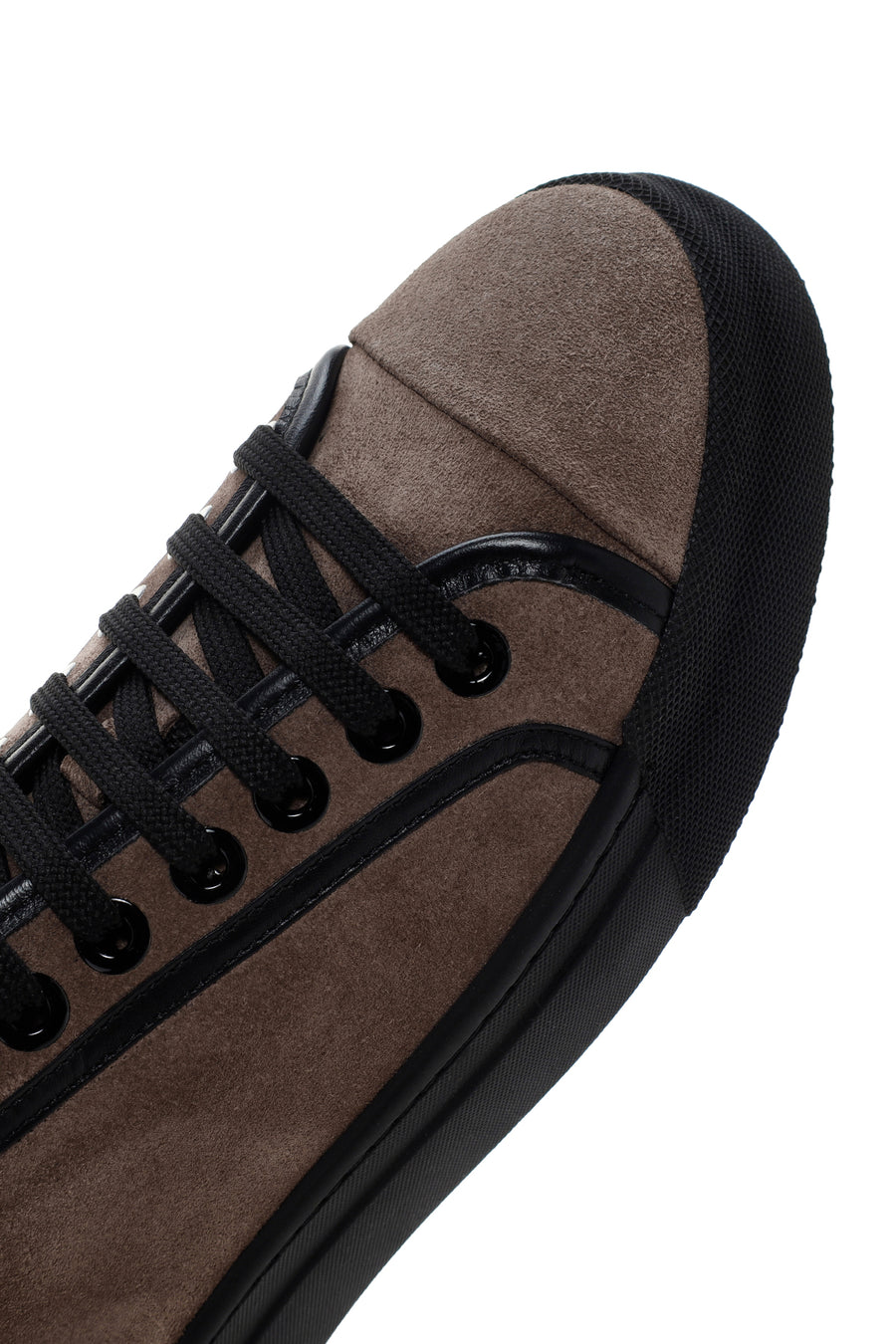 Erkek Vizon Bağcıklı Süet Deri Sneaker