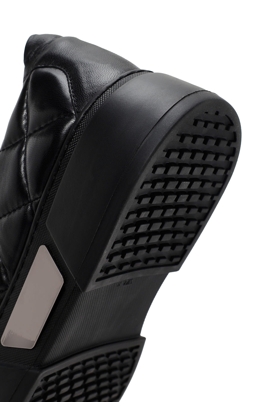 Erkek Siyah Bağcıklı Kapitone Deri Casual Sneaker