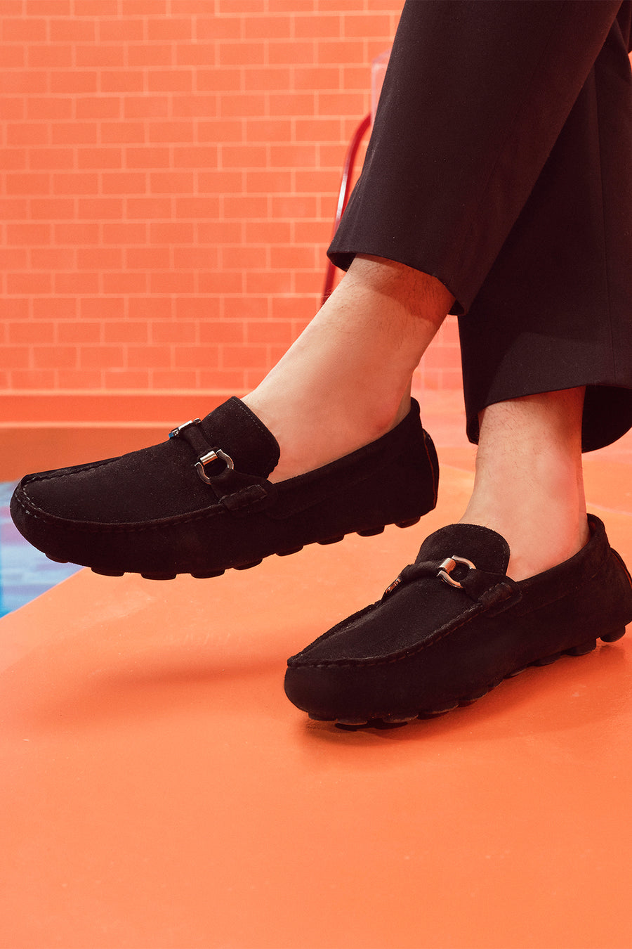 Erkek Siyah Süet Deri Loafer 24SFD634210 | Derimod