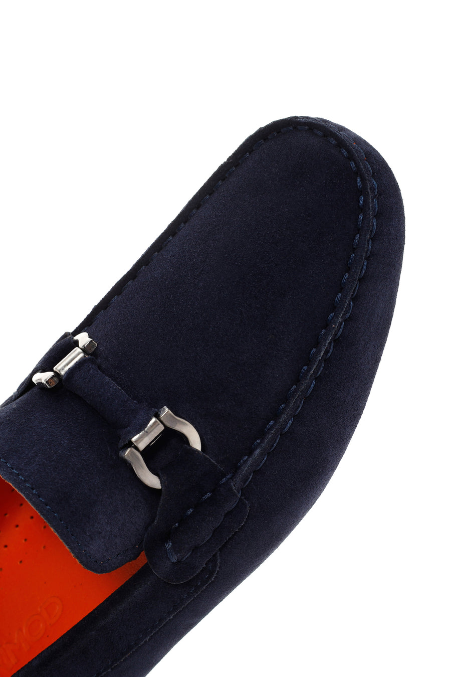Erkek Lacivert Süet Deri Loafer