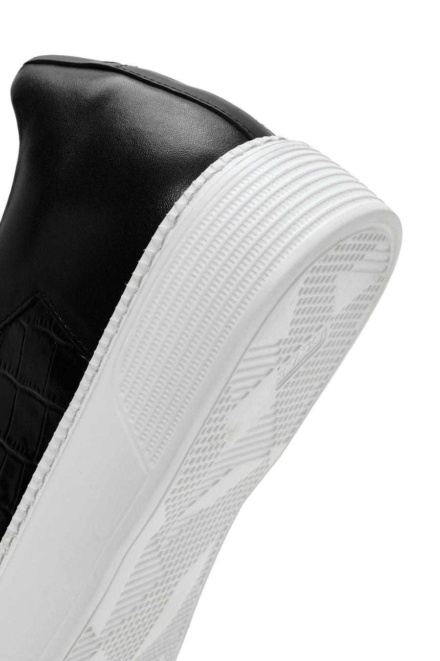 Erkek Siyah Kroko Deri Sneaker