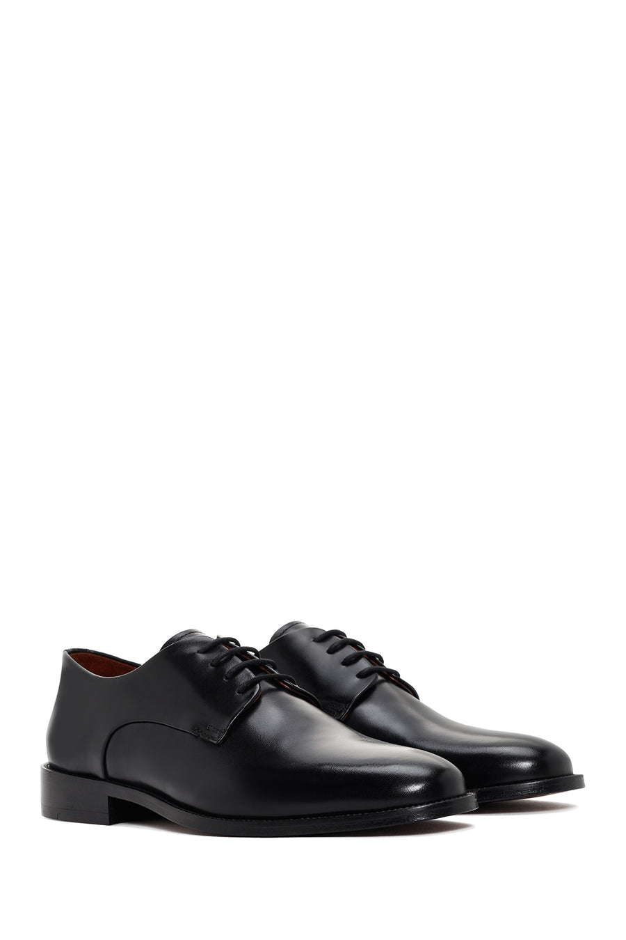 Men's Black Laced Leather Classic Shoes