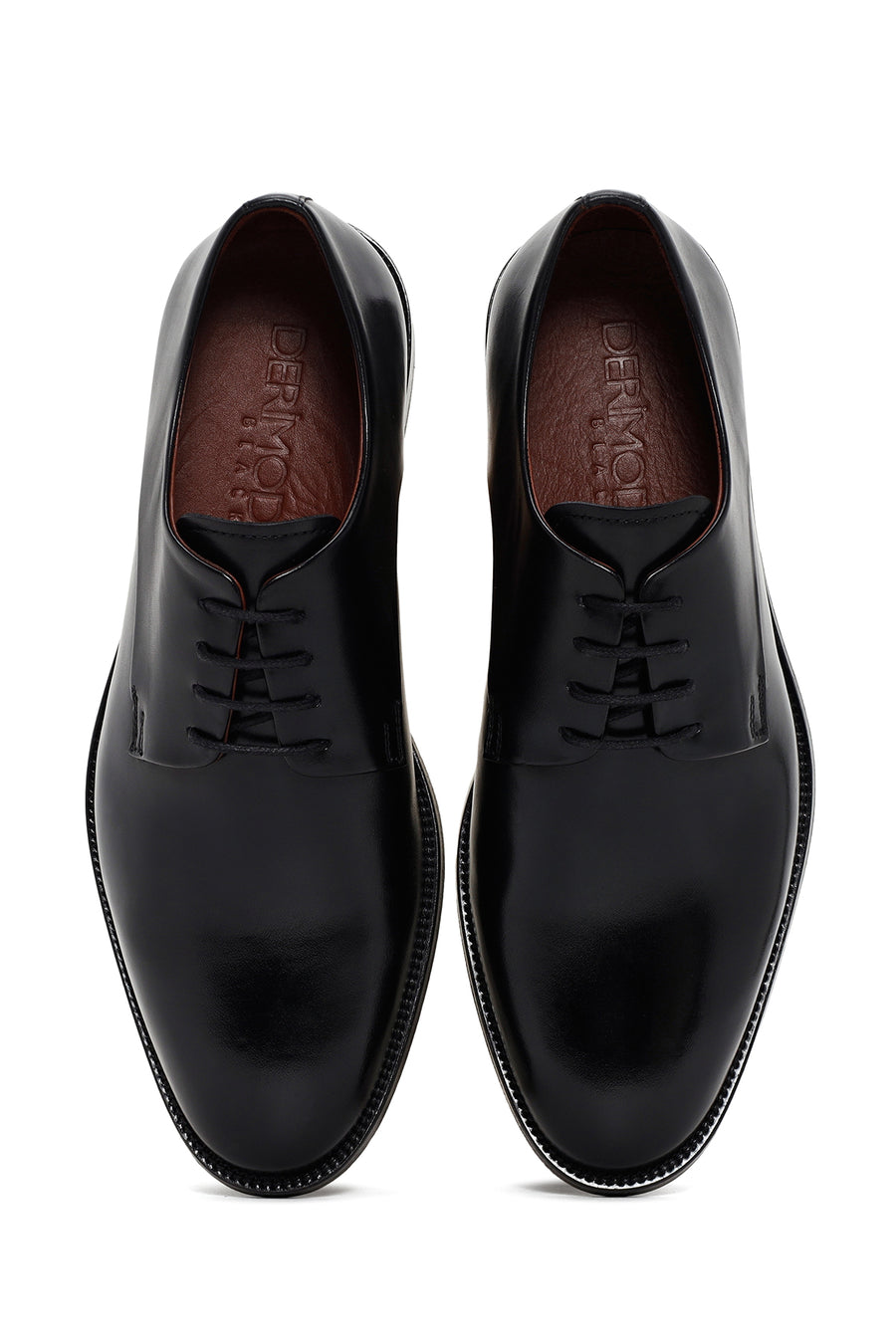 Men's Black Laced Leather Classic Shoes