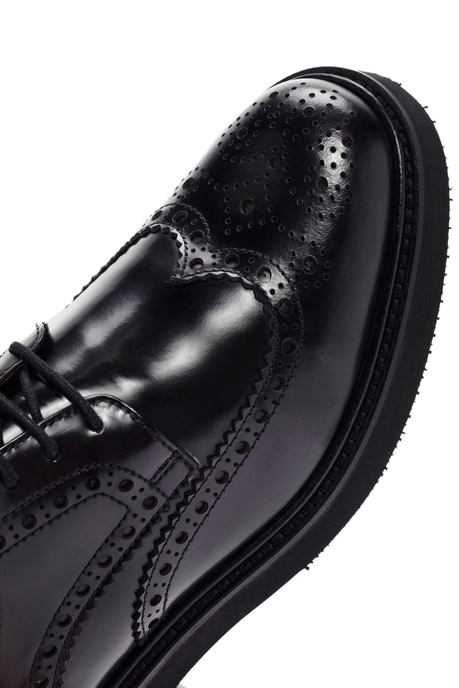 Men's Black Lace-Up Leather Casual Shoes