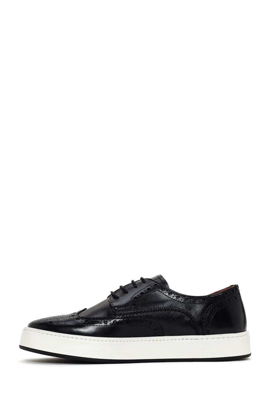 Men's Black Lace-up Leather Casual Shoes